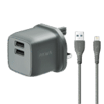 شارژر دیواری 12 وات پاوا Pawa مدل Pocket Mini Travel Charger به همراه کابل USB به لایتنینگ