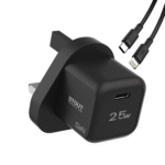 شارژر دیواری 25 وات پاوا مدل PW-GN25UKTL Pawa همراه کابل Lightning