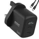 شارژر دیواری 45 وات پاوا Pawa مدل PW-GN45UKTT همراه کابل Type-C