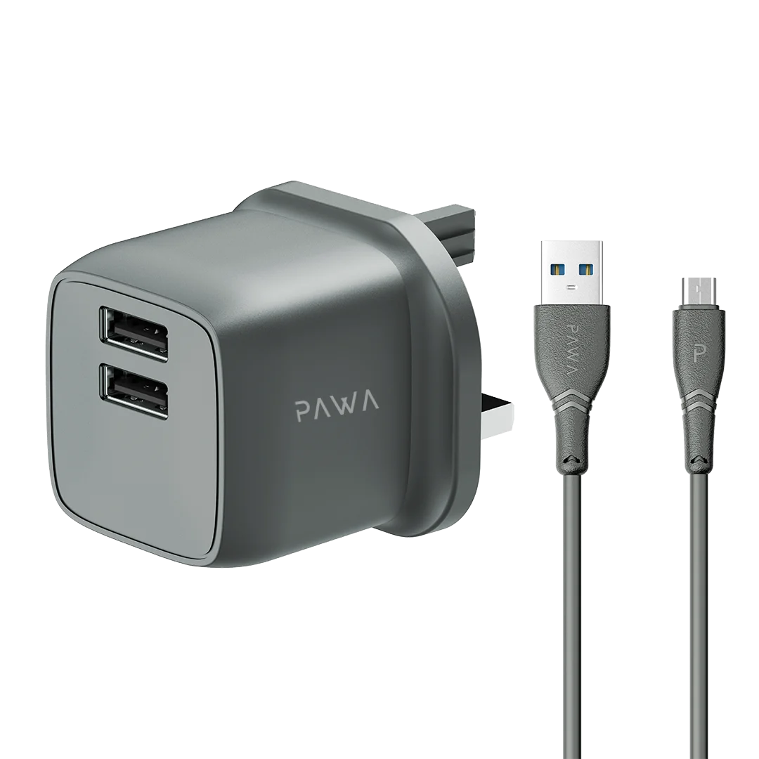 شارژر دیواری مسافرتی دو پورت PocketMini پاوا Pawa