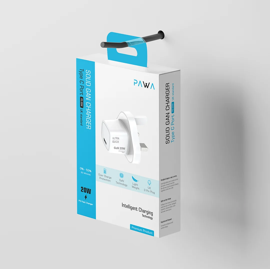 شارژر دیواری پاوا PW-GN20UK-WH (3)