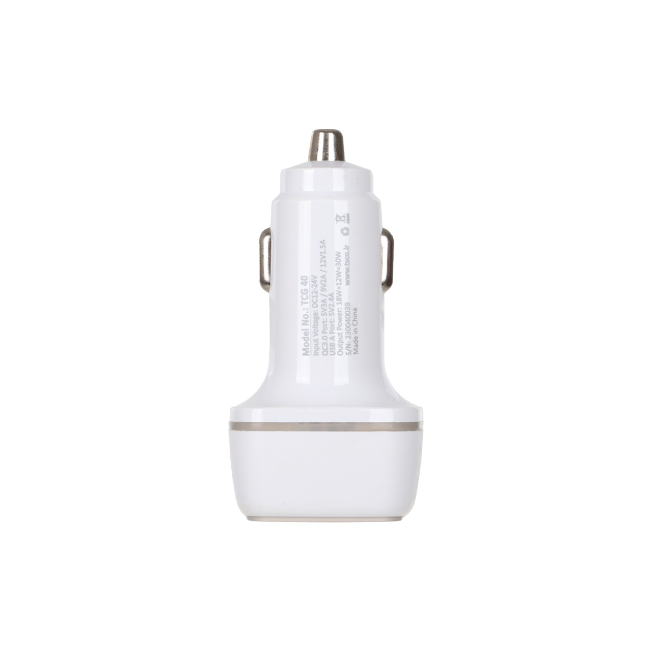 شارژر فندکی 30W فست دو پورت TSCO مدل TCG 40 (2)