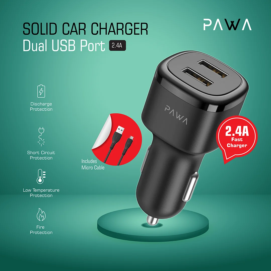 شارژر فندکی خودرو 2.4 آمپر پاوا مدل PW-24AICCM (4)