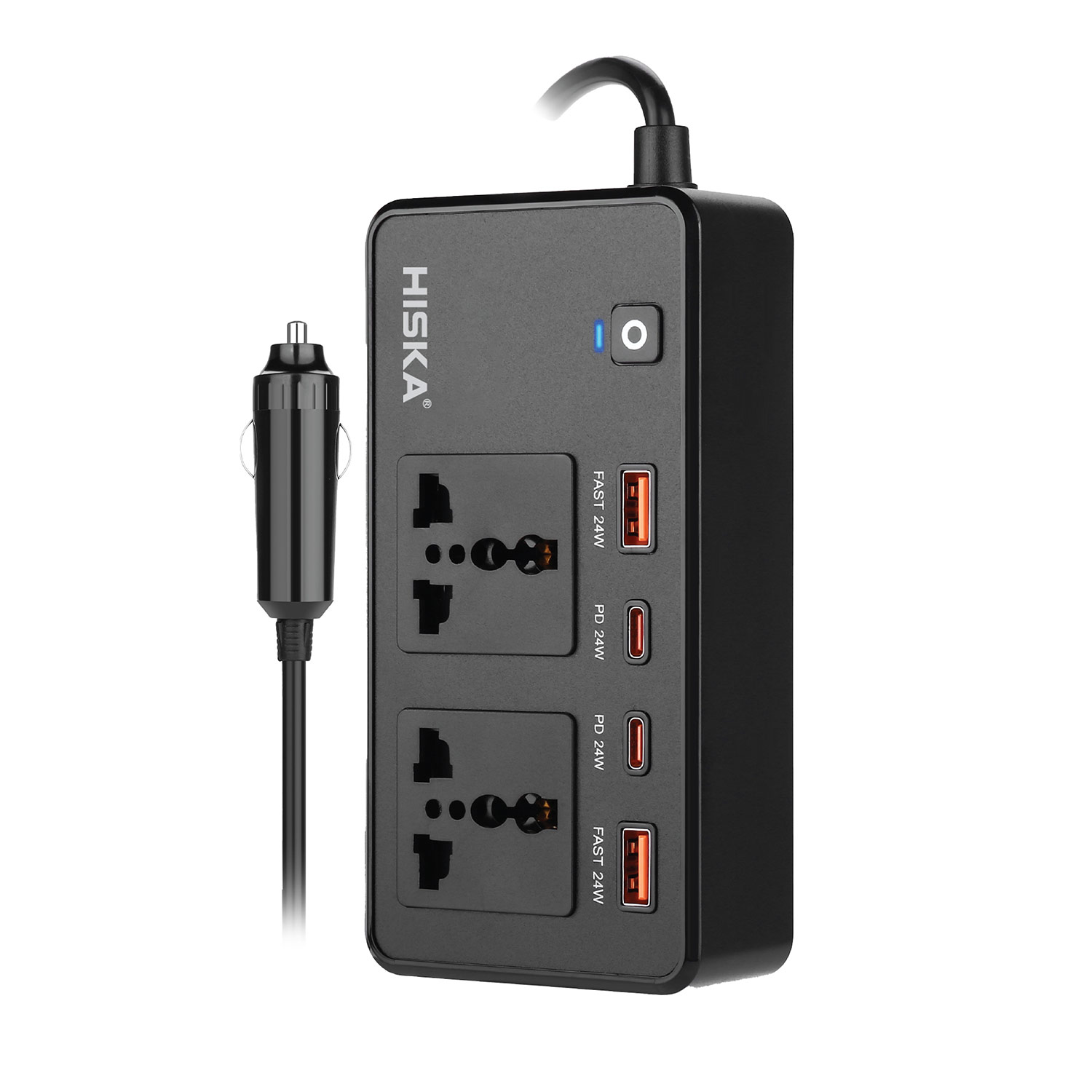 مبدل برق خودرو هیسکا مدل CH-5519 مبدل برق خودرو هیسکا مدل CH-5519