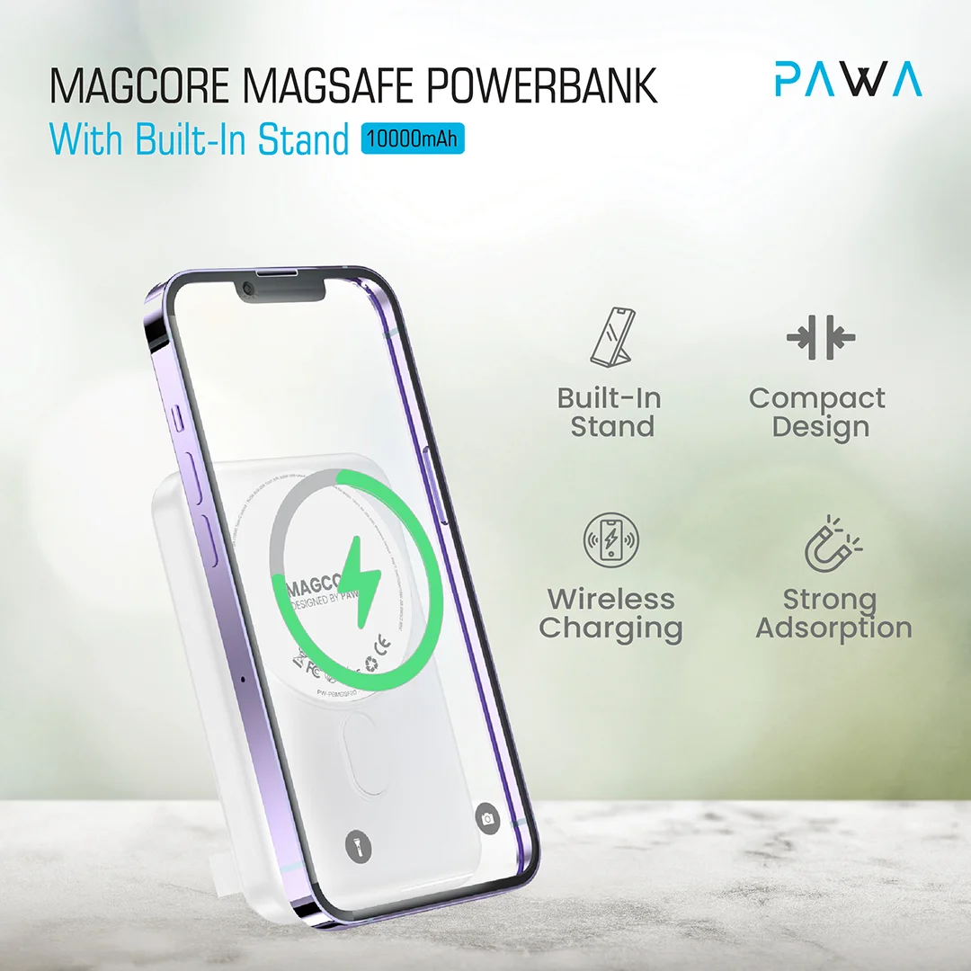 پاوربانک Pawa مدل MagCore Magsafe ظرفیت 10000 میلی آمپر ساعت (3)
