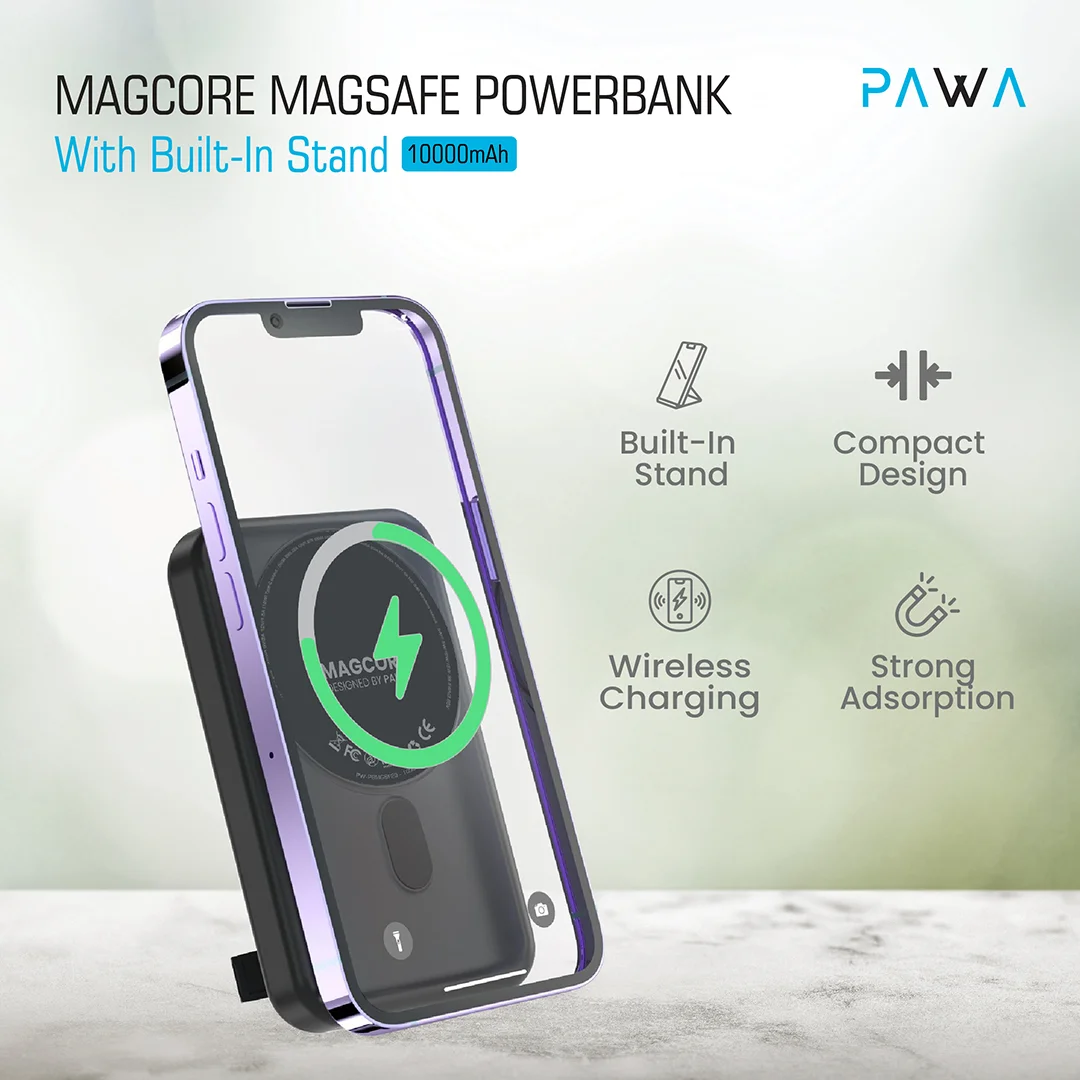 پاوربانک پاوا pawa مدل MagCore Magsafe ظرفیت 10000 میلی آمپر ساعت (3)