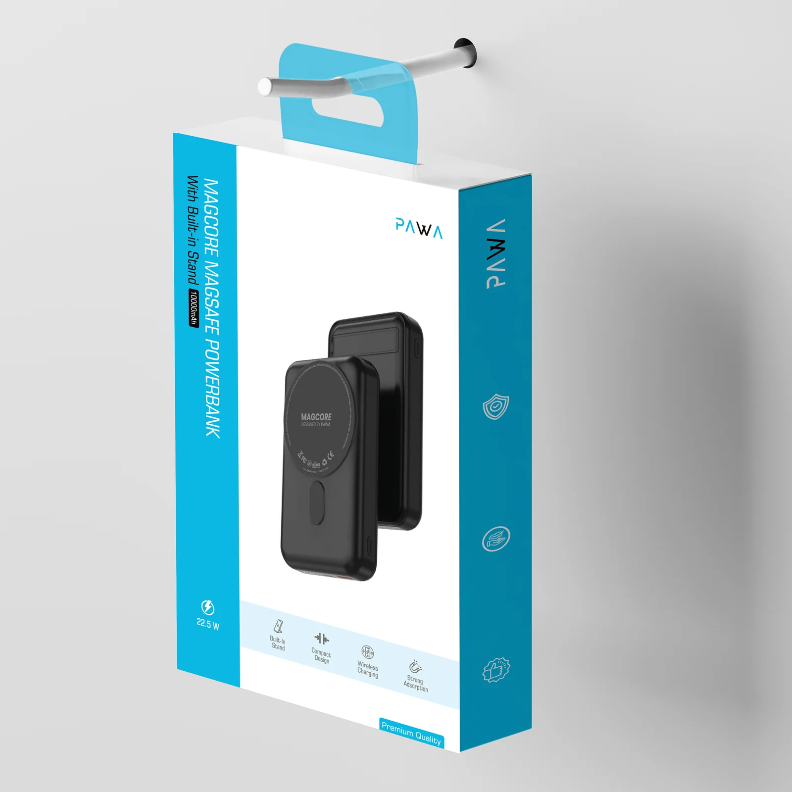 پاوربانک پاوا pawa مدل MagCore Magsafe ظرفیت 10000 میلی آمپر ساعت (4)