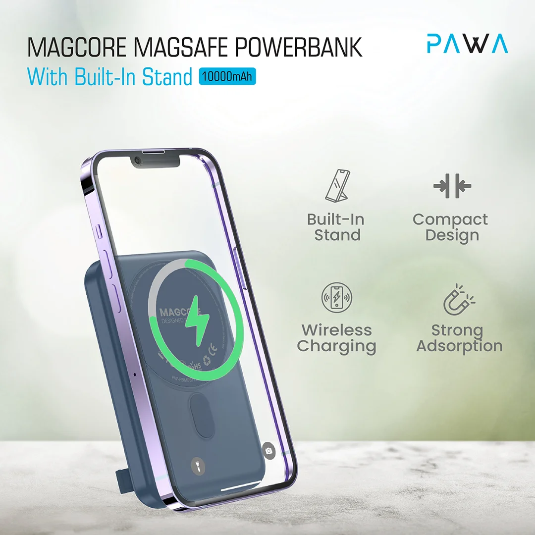 پاوربانک پاوا مدل MagCore Magsafe ظرفیت 10000 میلی آمپر ساعت (3)