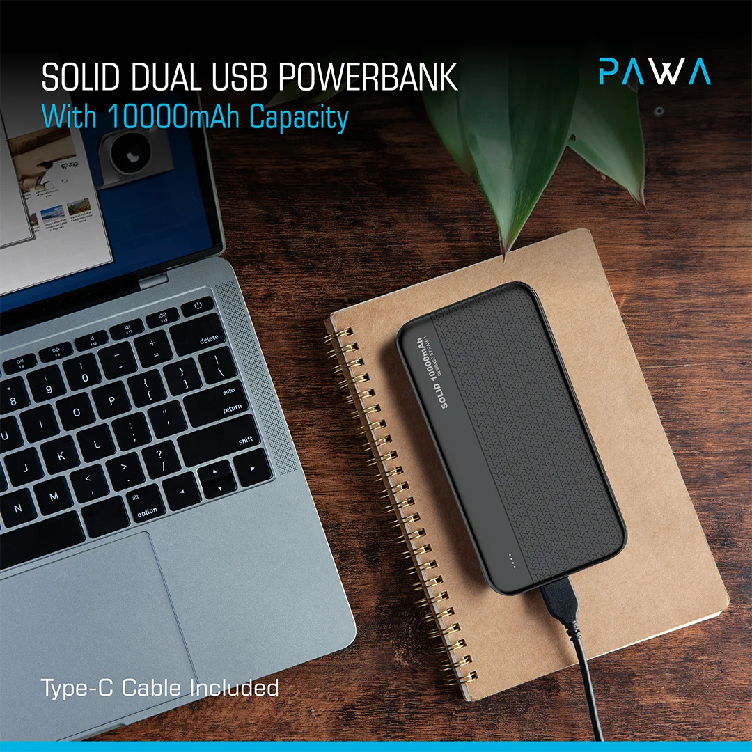 پاوربانک پاوا مدل Solid Dual ظرفیت 10000 میلی آمپر ساعت (4)