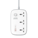 چندراهی برق الدینیو LDNIO SC3416 با 3 پریز AC، 4 پورت شارژ (USB/Type-C) و کابل 2 متری