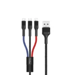 کابل تبدیل USB به USB-C / microUSB / لایتنینگ پرووان مدل PCC280 طول 1 متر