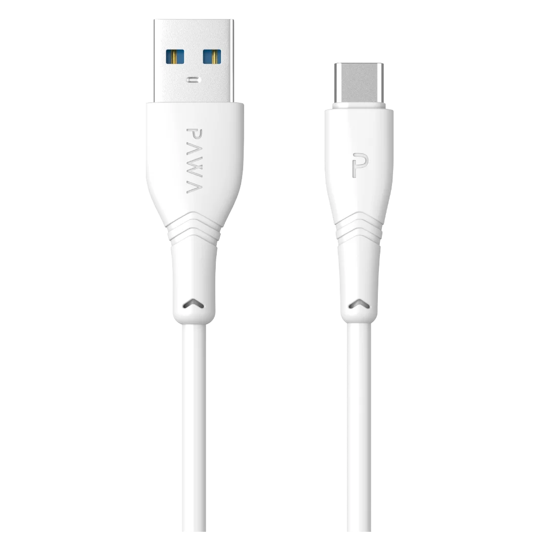 کابل شارژ سریع پاوا (Pawa) USB-A به Type-C سه آمپر PVC طول 1.2 متر