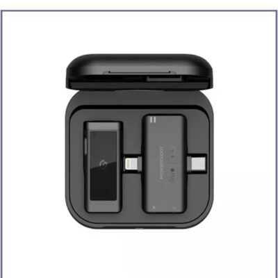 میکروفون بی سیم لایتنینگ و تایپ سی پاورولوژی Powerology Wireless Lavalier Microphone PWMICBK