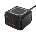 شارژر رومیزی و شارژر وایرلس فست شارژ پرودو Porodo Desktop Charger Fast Wireless Charging PD-FWCH005