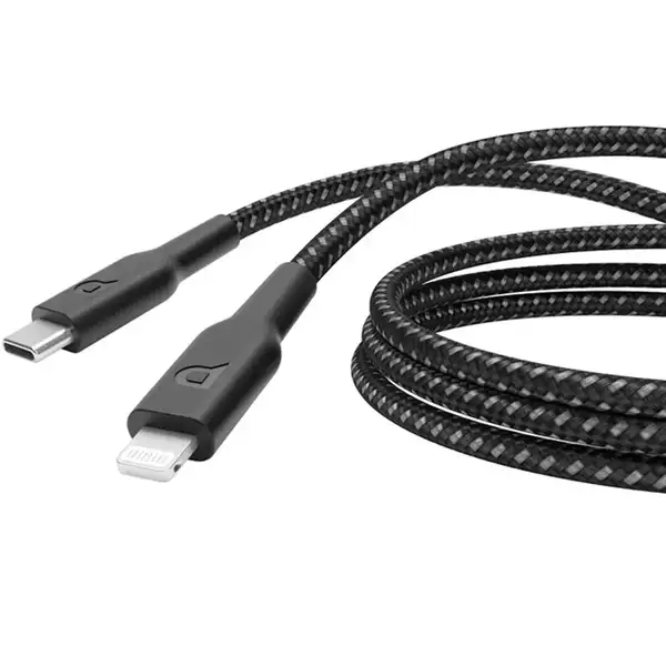 485214 کابل 2 متر USB C به Lightning پاورولوژی Powerology Braided Type-C to Lightning Cable 2M P23BRCL2 - Image 1