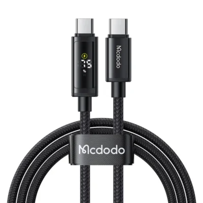 کابل فست شارژ تایپ-سی به تایپ-سی 100واتی با نمایشگر دیجیتال 1.2متر مک دودو مدل MCDODO CA-8000