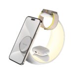 استند شارژر هوشمند وایرلش گرین لاین مدل Green Lion Moon Charge 4 in 1 Wireless Charger