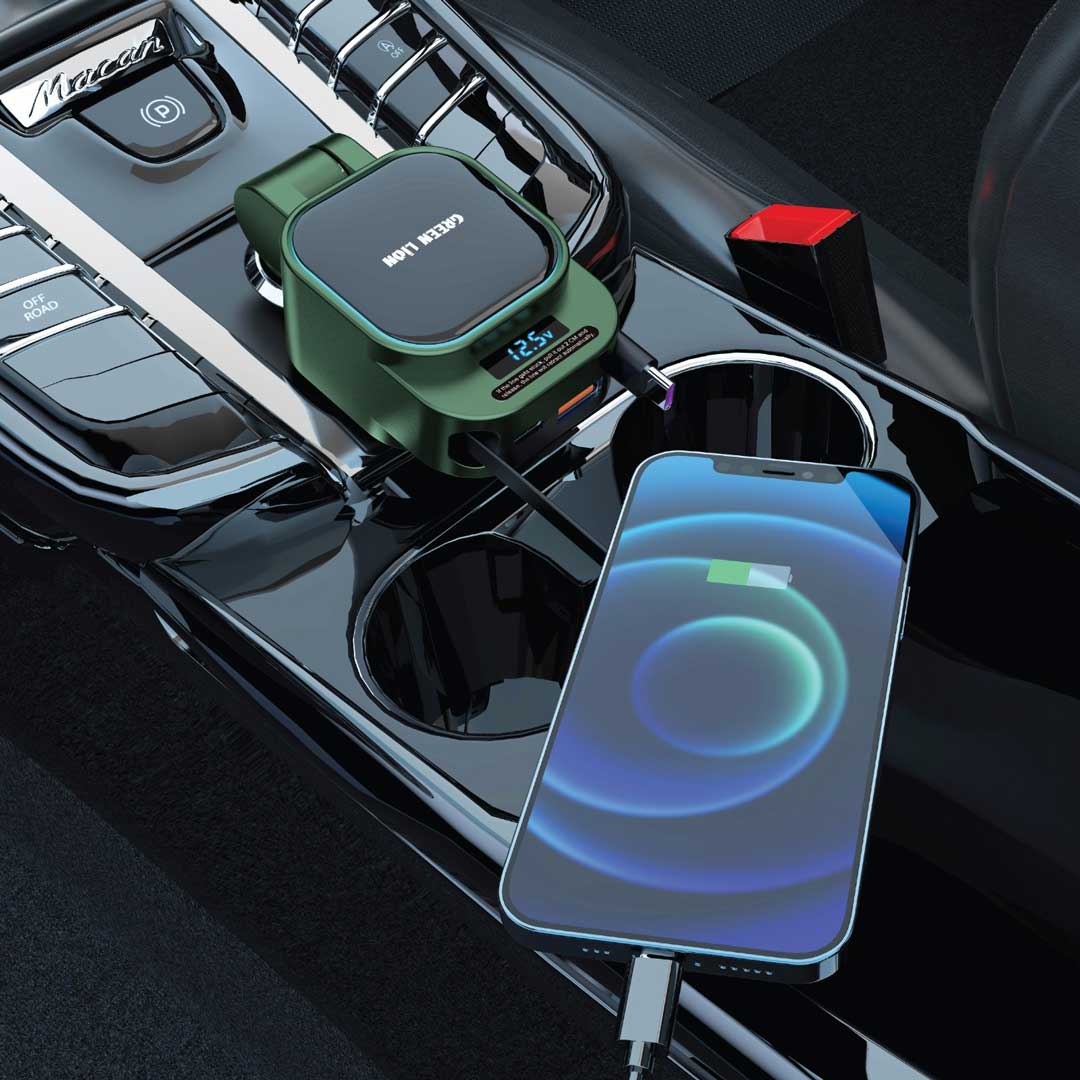 Green Lion Retractable 96W Car Charger (3)