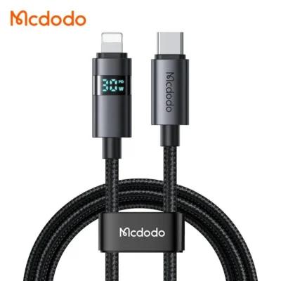 کابل شارژ سریع تایپ سی به لایتنینگ 36 وات کارپلی نمایشگر دیجیتال 1.2متر مک دودو مدل MCDODO CA-6570