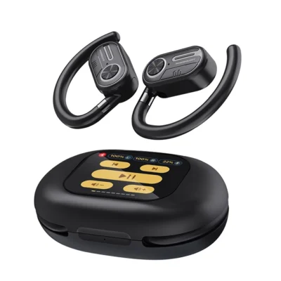 هدفون بی سیم نمایشگردار پاورولوژی Powerology ENC TWS Air Conduction Earbuds PWLAU008