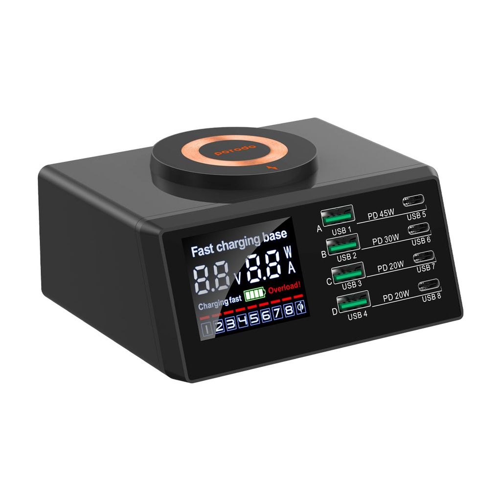 Porodo 4_PD 4_QC Multi-Functional Magsafe Fast Charger - Black
