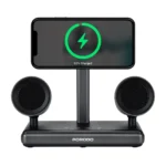 استند شارژر وایرلس و اسپیکر دار پرودو مدل Porodo Speaker Charging Dock PD-FWCH050-BK