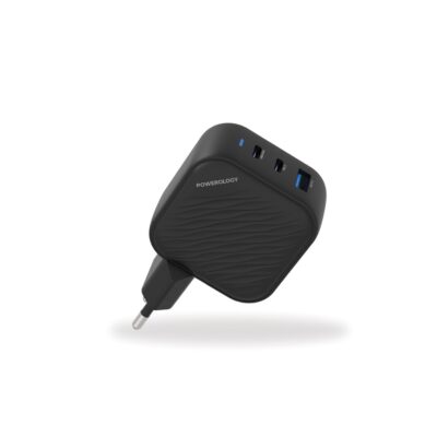 شارژر دیواری GaN 65W پاورولوژی مدلPowerology GaN Ultimate-EU Dual PD Charger PWC019