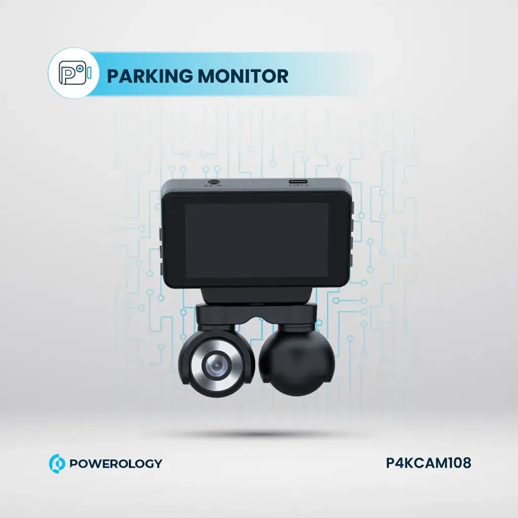 Powerology Dual Lens Dash Camera - Black (1)