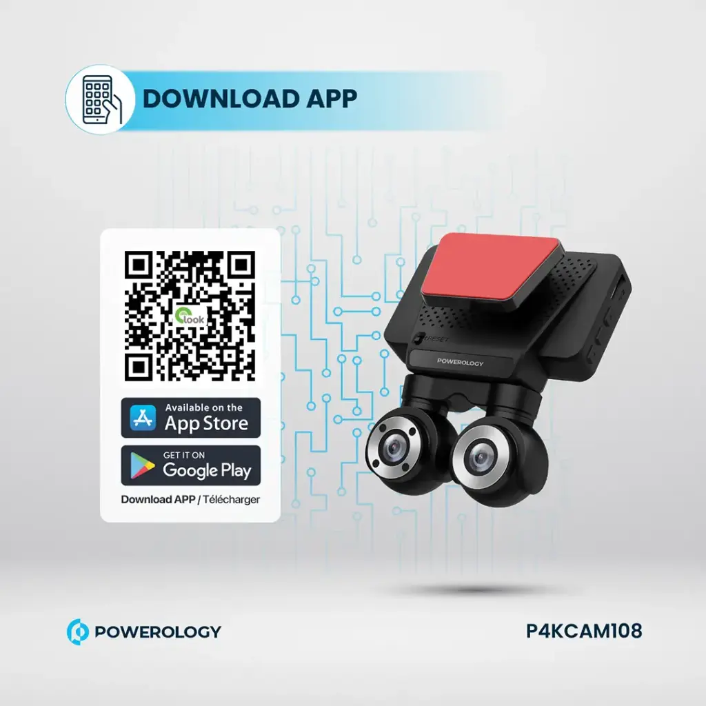 Powerology Dual Lens Dash Camera - Black (3)