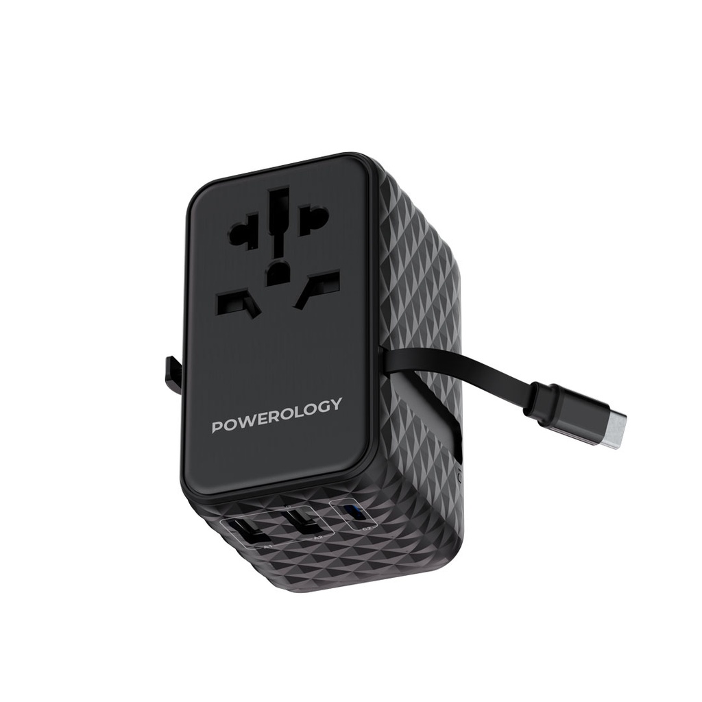 Powerology GaN Universal Charger Retractable Type-C Cable (5)