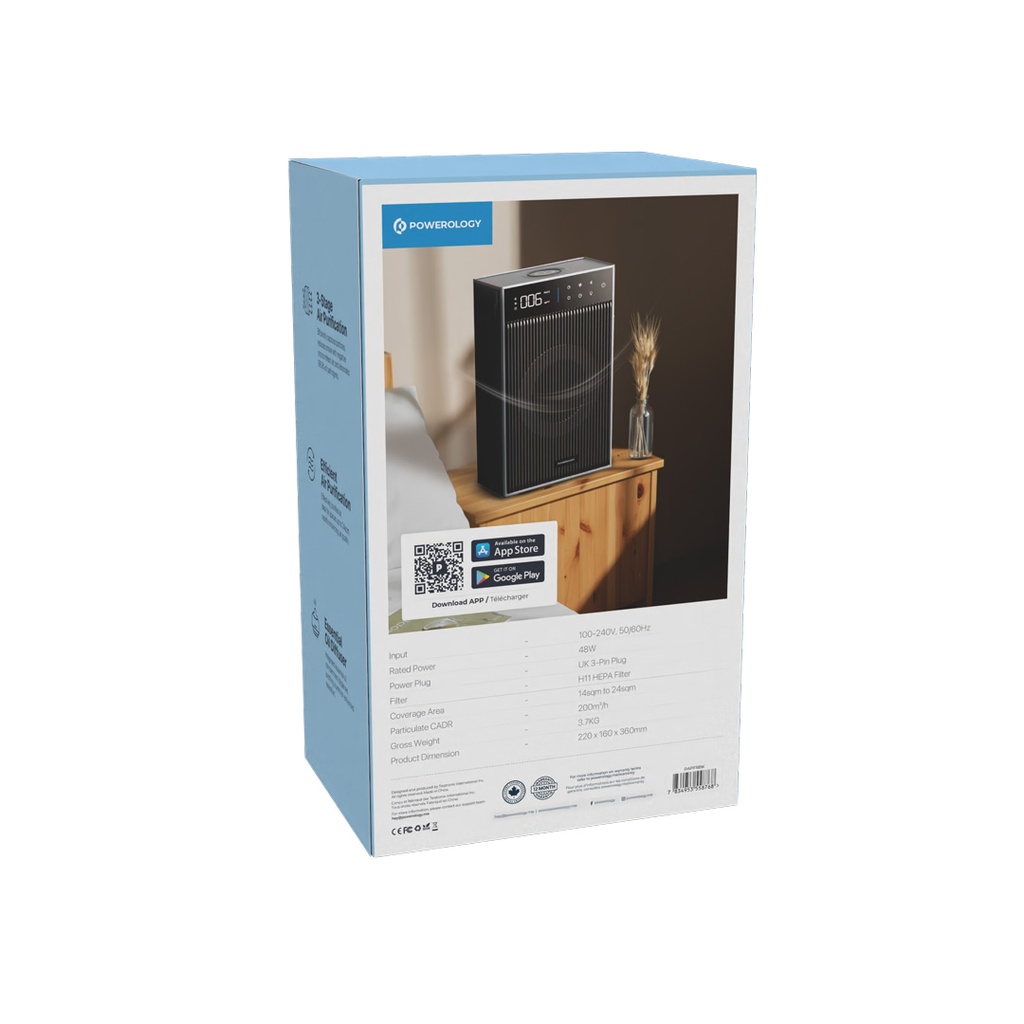 Powerology Smart Air Purifier - Black (1)