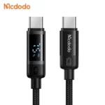 کابل شارژ سریع تایپ سی به تایپ سی 60 وات نمایشگر دیجیتال طول 1.2متر مک دودو مدل MCDODO CA-5780