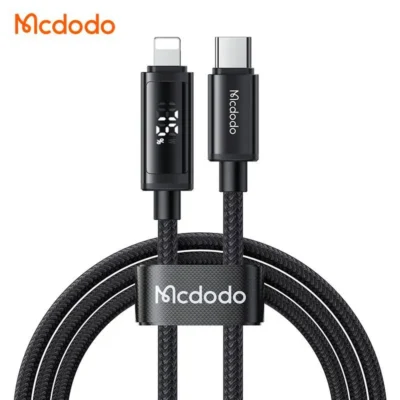 کابل شارژ تایپ سی به لایتنینگ 36 واتی با نمایشگر دیجیتال 1.2متر مک دودو مدل MCDODO CA-7990