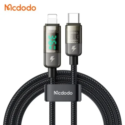کابل شارژ هوشمند تایپ سی به لایتنینگ 36 واتی نمایشگر دیجیتال 1.2متر مک دودو مدل MCDODO CA-3600