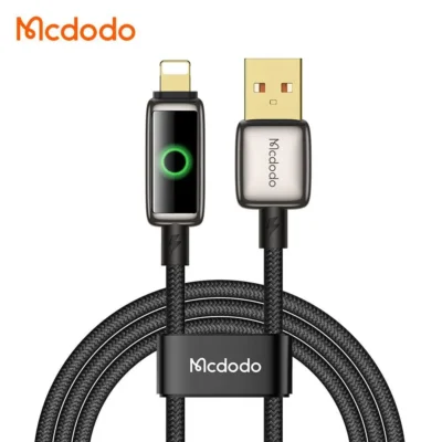کابل شارژ سریع لایتنینگ 3 آمپر قطع کن اتومات با نمایشگر دیجیتال 1.2متر مک دودو مدل MCDODO CA-6590