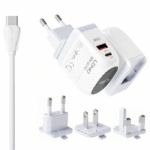 شارژر دیواری فست شارژ ۳۰ وات الدینیو Ldnio مدل A2522C: با پشتیبانی از PD و QC3.0 همراه با کابل تایپ سی
