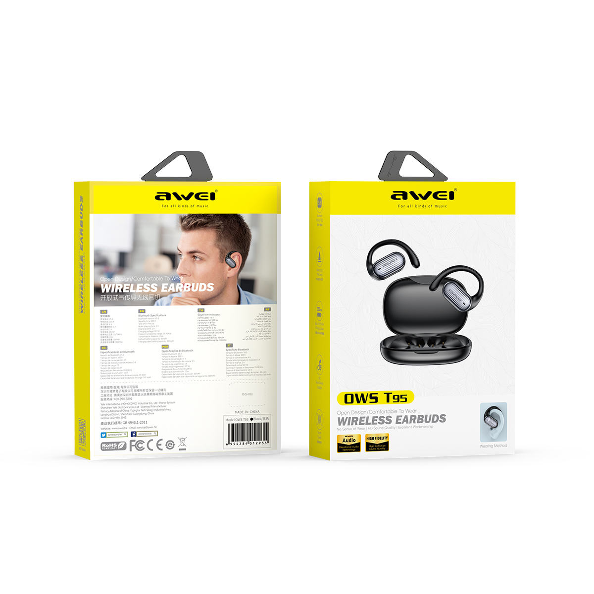 هندزفری بلوتوثی اوی مدل Awei OWS T95 (5)