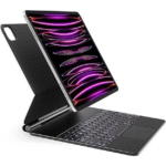 کیبورد کیس مگنتی کوتسی COTECi مدل 64019 PRO4 برای آیپد پرو 12.9 اینچ با نورپردازی RGB و تاچ‌پد