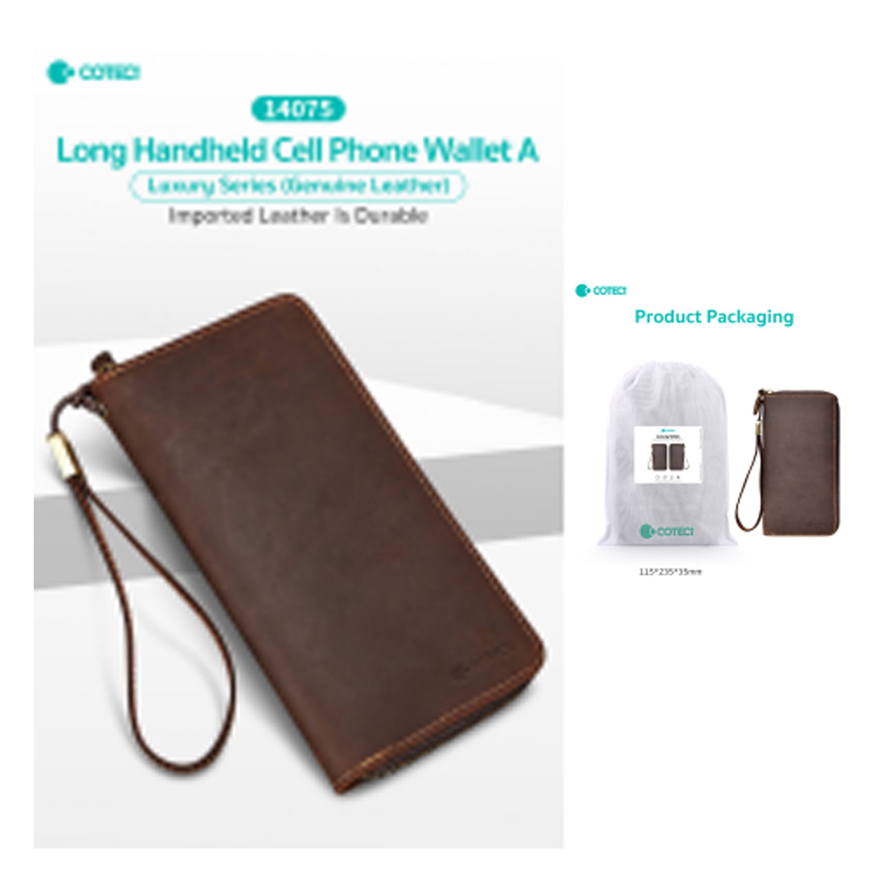 کیف پول و کیف موبایل چرمی کوتسی 14075 (12)