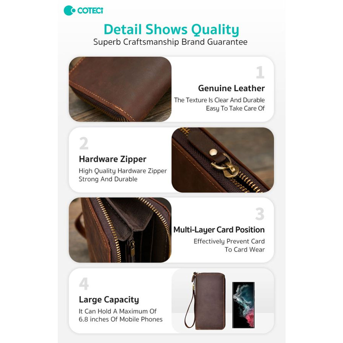 کیف پول و کیف موبایل چرمی کوتسی 14075 (8)