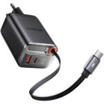 آداپتور 67 وات با کابل جمع شونده تایپ سی مک دودو MCDODO CH-410 GaN FreeGo 67W