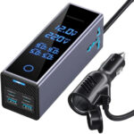 اینورتر فندکی USB و تایپ‌سی 300 وات پاورولوژی Powerology PWCUQC044 X2 AC Socket Car Power inverter