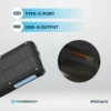 پاوربانک خورشیدی 20000 هزار پاورولوژی Powerology 20000mAh Solar Power Bank PPBCHA76 - Image 8