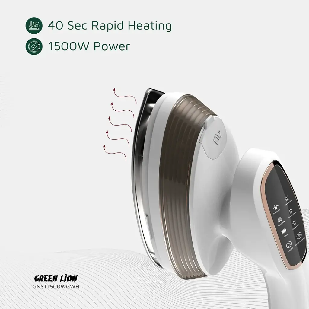 Green Lion Steam Glide Garment Steamer 1500W - White (2)