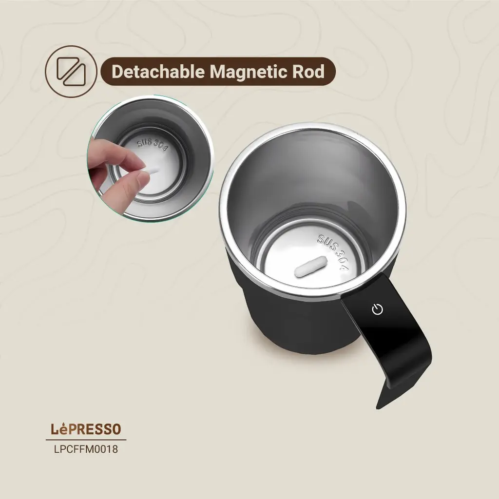 LePresso Stirmagic Auto Stirring Mug - Black (5)