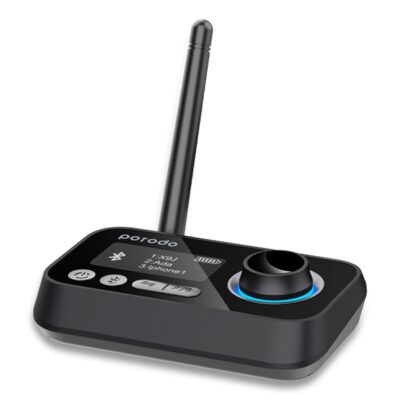 گیرنده/فرستنده بلوتوث پرودو مدل Porodo 3in1 Bluetooth Transmitter Receiver and Wireless Audio Adaptor 3IN1RTA