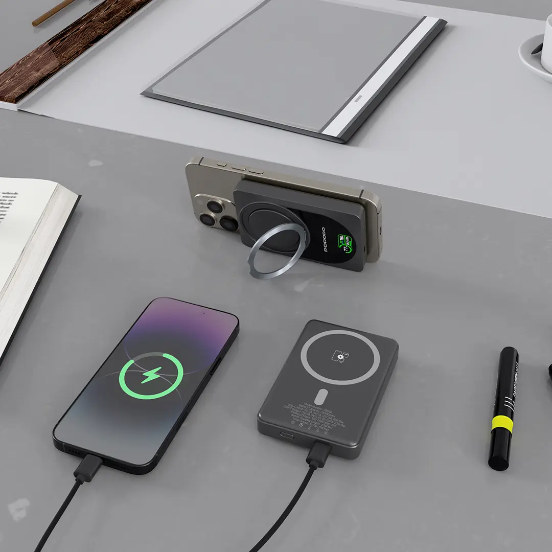 Porodo 10000mAh Qi2 Wireless Power Bank - Dark Gray (2)