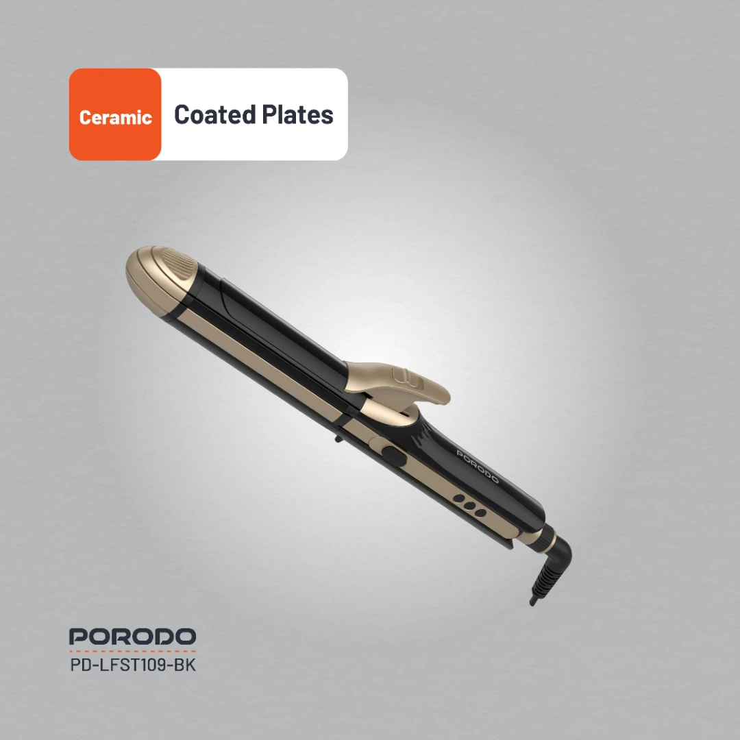 Porodo Lifestyle 4 Style Hair Iron - Black (2)