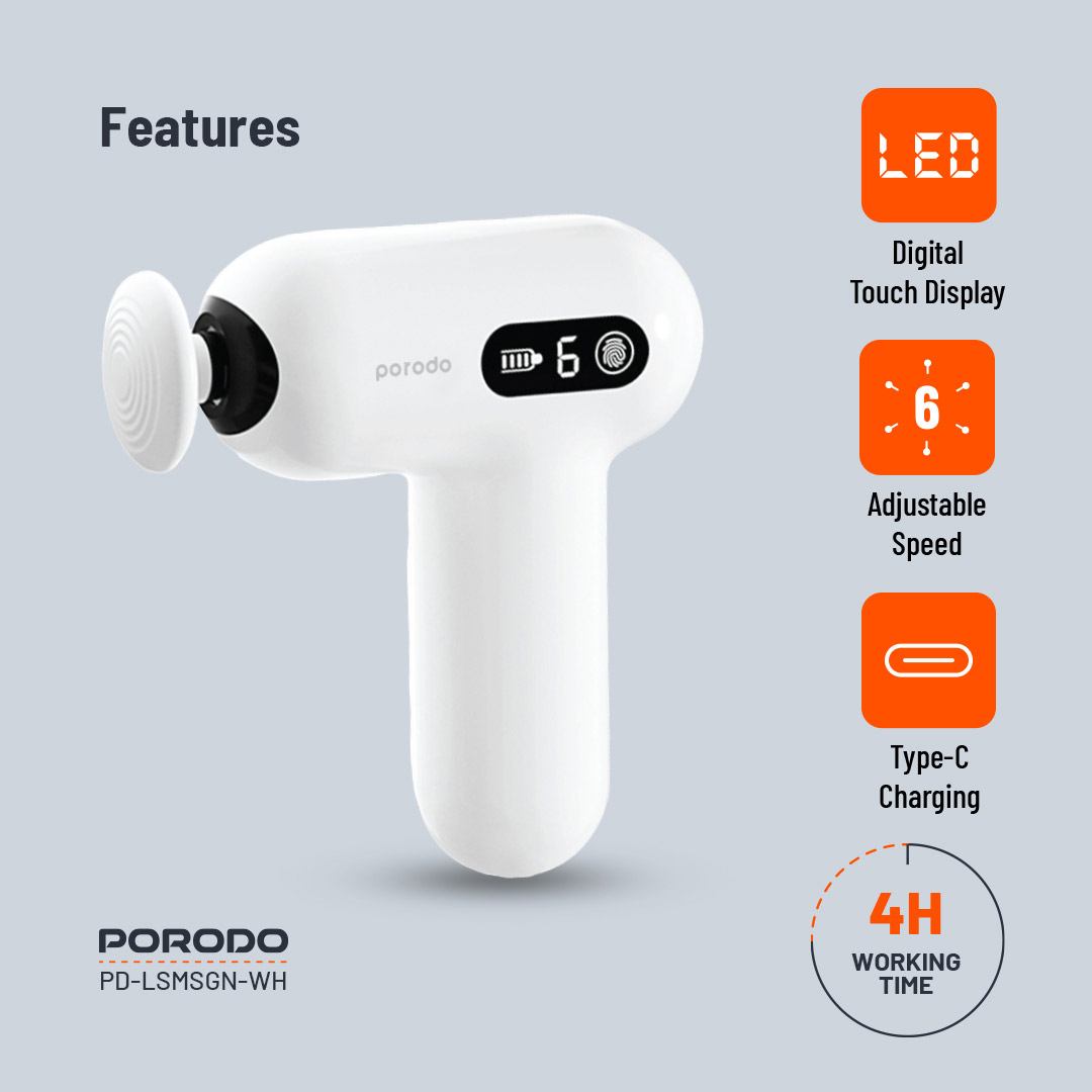 Porodo Lifestyle Active Precision Massager - White (1)