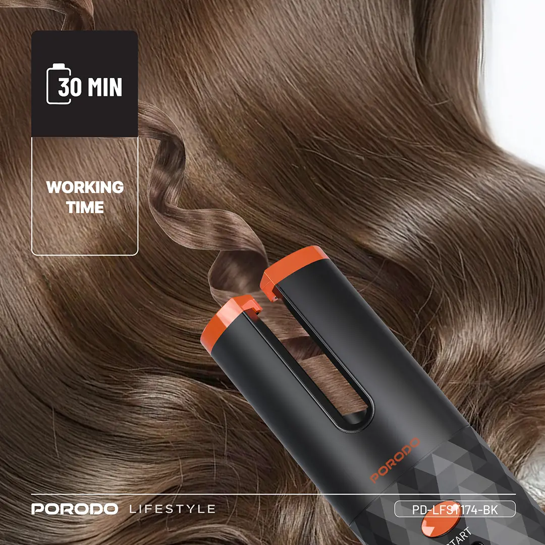 Porodo Lifestyle Automatic Hair Curler - Black (3)